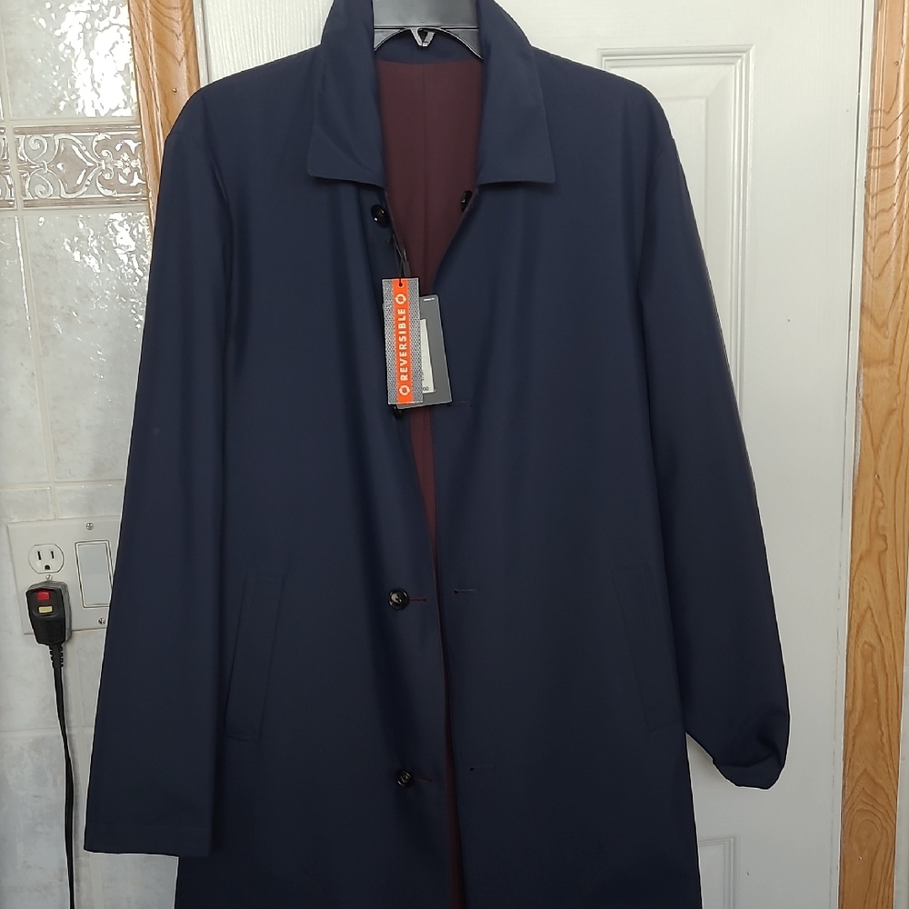 Murano Men's Dark Blue Raincoat